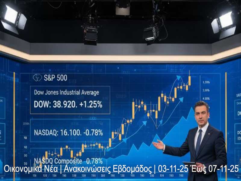 Οικονομικά Νέα Εβδομάδος | 03-11-25 Έως 07-11-25 - Εβδομαδιαία Επισκόπηση Μακροοικονομικών Δεδομένων και Εταιρικών Αποτελεσμάτων